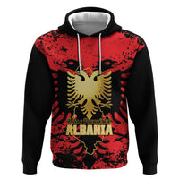 Albania Independence Day Zip Hoodie Dita e Pavaresise Map Grunge Style - Wonder Print Shop