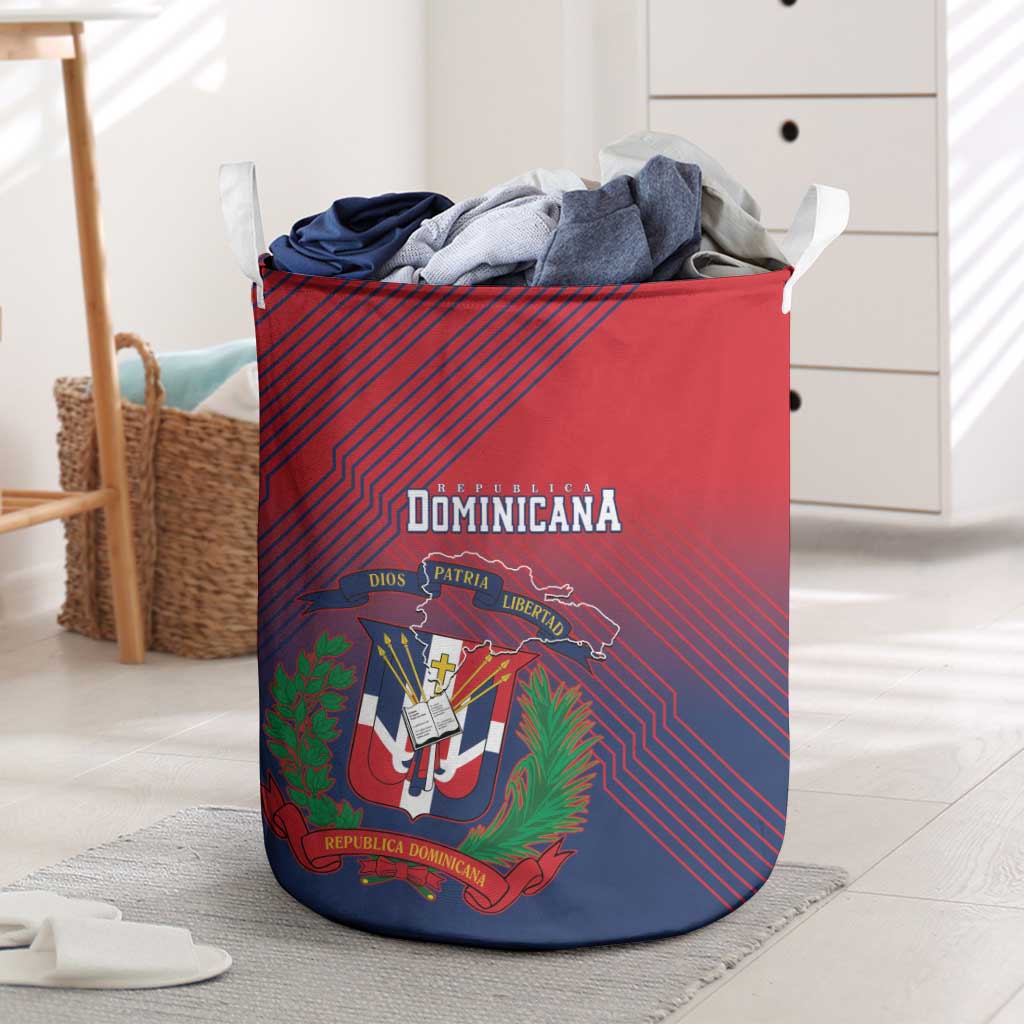Dominican Republic 2026 Baseball Laundry Basket Coat Of Arms Gradient Style - Wonder Print Shop