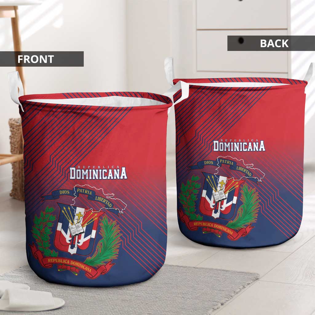 Dominican Republic 2026 Baseball Laundry Basket Coat Of Arms Gradient Style - Wonder Print Shop