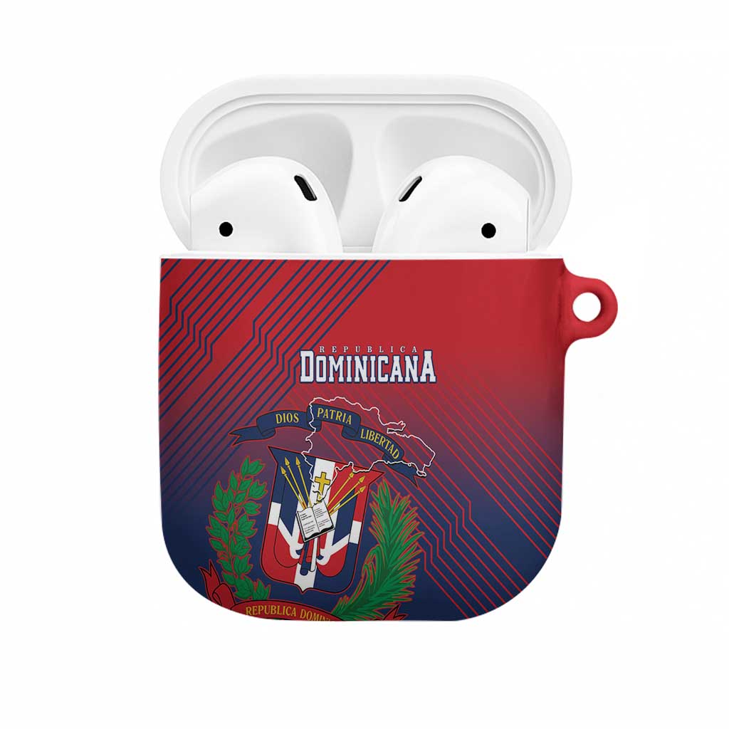 Dominican Republic 2026 Baseball AirPods Case Coat Of Arms Gradient Style - Wonder Print Shop