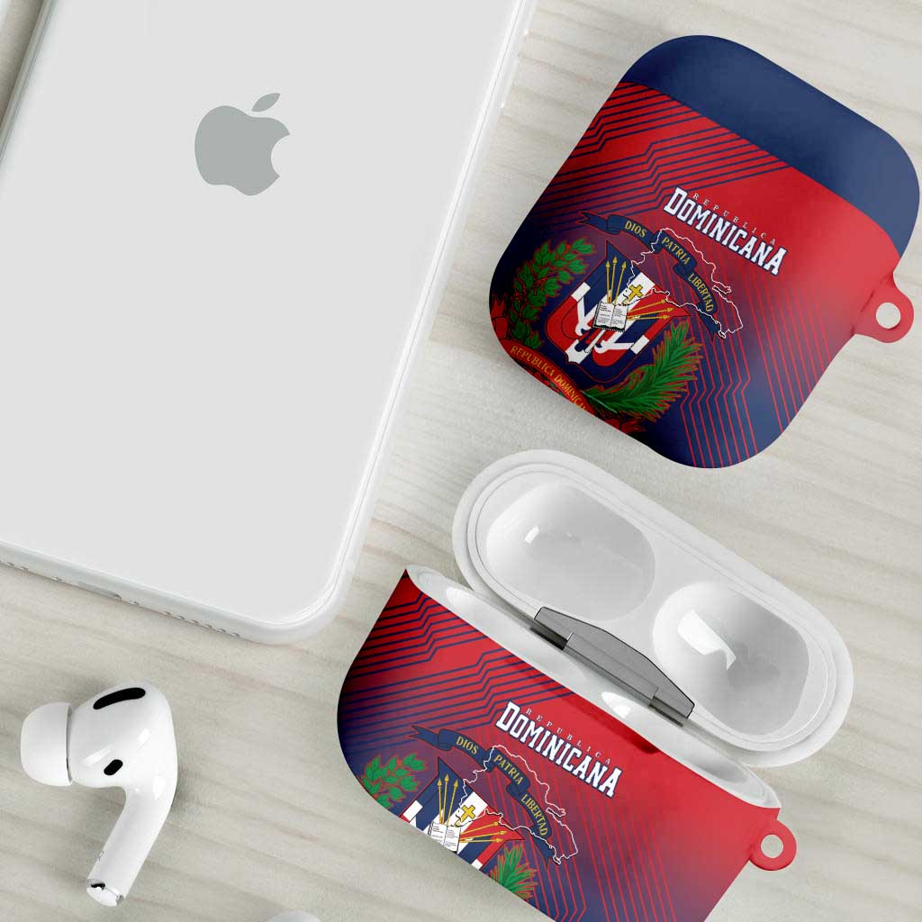 Dominican Republic 2026 Baseball AirPods Case Coat Of Arms Gradient Style - Wonder Print Shop
