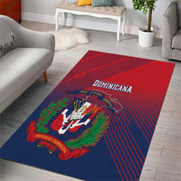 Dominican Republic 2026 Baseball Area Rug Coat Of Arms Gradient Style - Wonder Print Shop