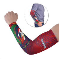 Dominican Republic 2026 Baseball Custom Arm Sleeves Coat Of Arms Gradient Style - Wonder Print Shop
