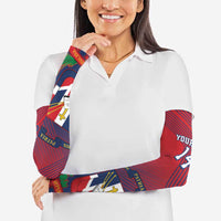 Dominican Republic 2026 Baseball Custom Arm Sleeves Coat Of Arms Gradient Style - Wonder Print Shop