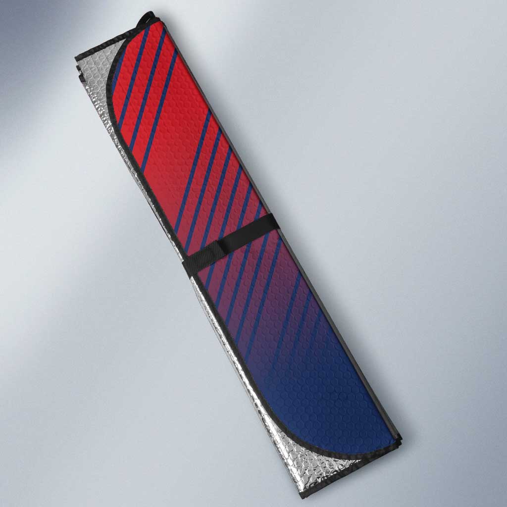 Dominican Republic 2026 Baseball Auto Sun Shade Coat Of Arms Gradient Style - Wonder Print Shop