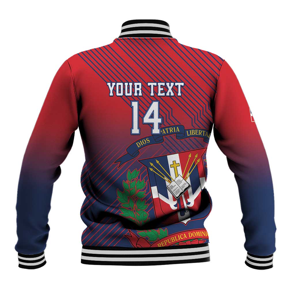 Dominican Republic 2026 Baseball Custom Baseball Jacket Coat Of Arms Gradient Style - Wonder Print Shop