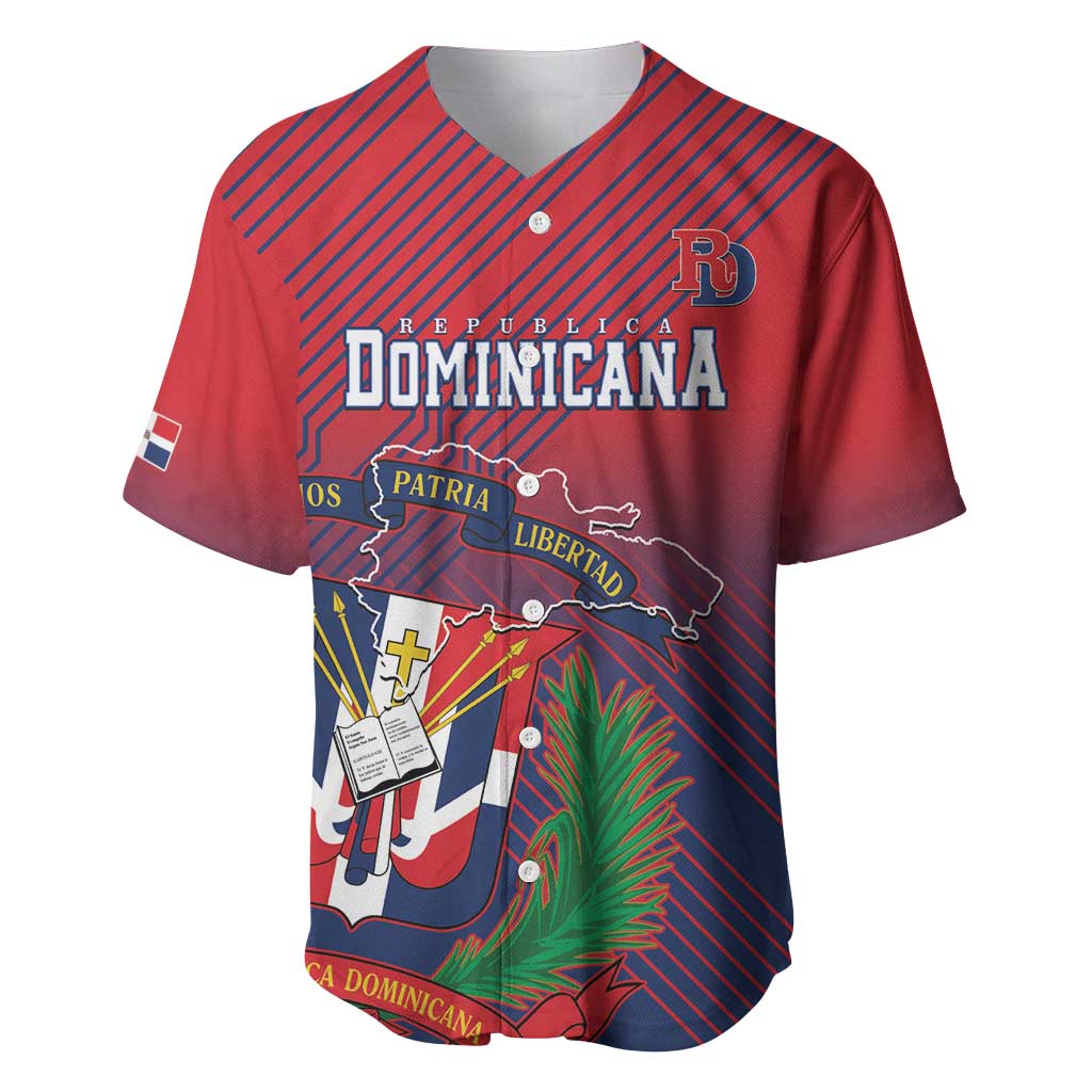 Dominican Republic 2026 Baseball Custom Baseball Jersey Coat Of Arms Gradient Style - Wonder Print Shop