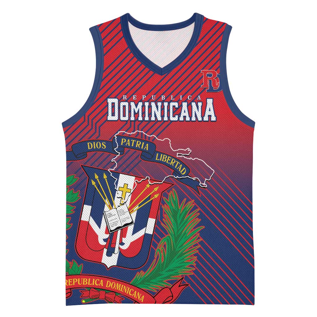 Dominican Republic 2026 Baseball Custom Basketball Jersey Coat Of Arms Gradient Style - Wonder Print Shop