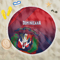 Dominican Republic 2026 Baseball Beach Blanket Coat Of Arms Gradient Style - Wonder Print Shop