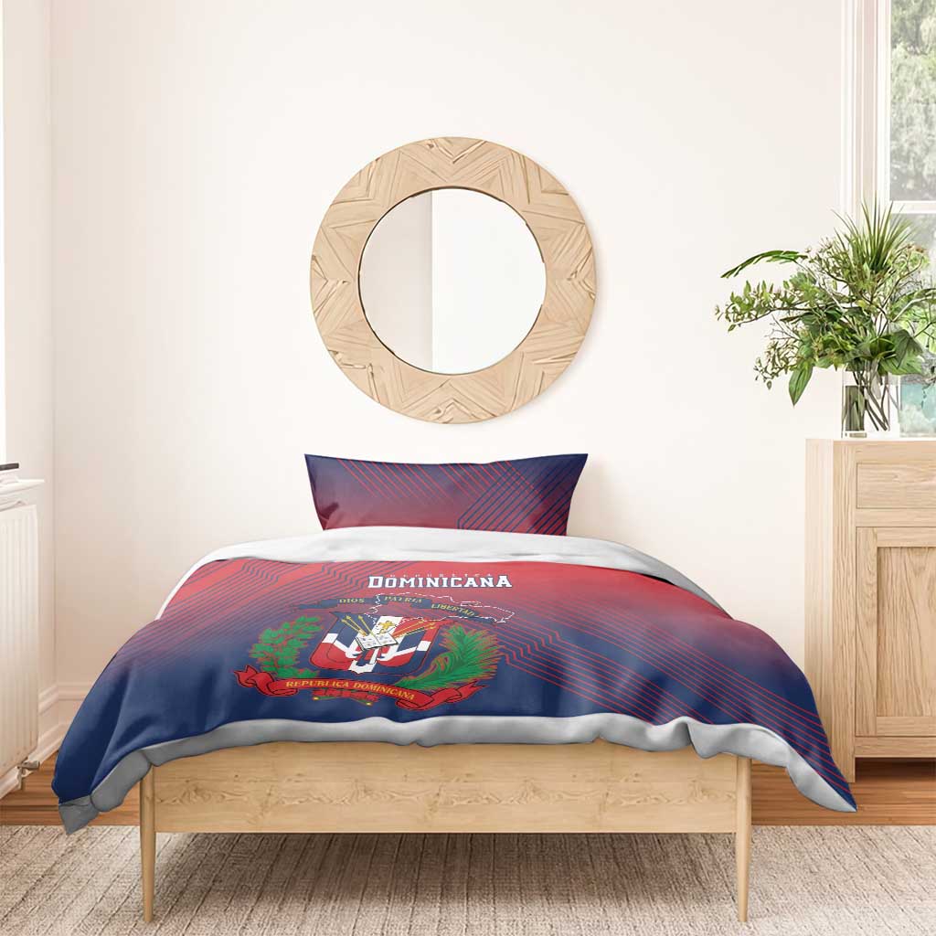 Dominican Republic 2026 Baseball Bedding Set Coat Of Arms Gradient Style - Wonder Print Shop