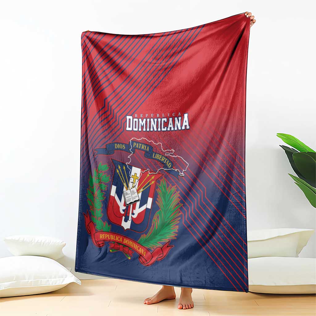 Dominican Republic 2026 Baseball Blanket Coat Of Arms Gradient Style - Wonder Print Shop