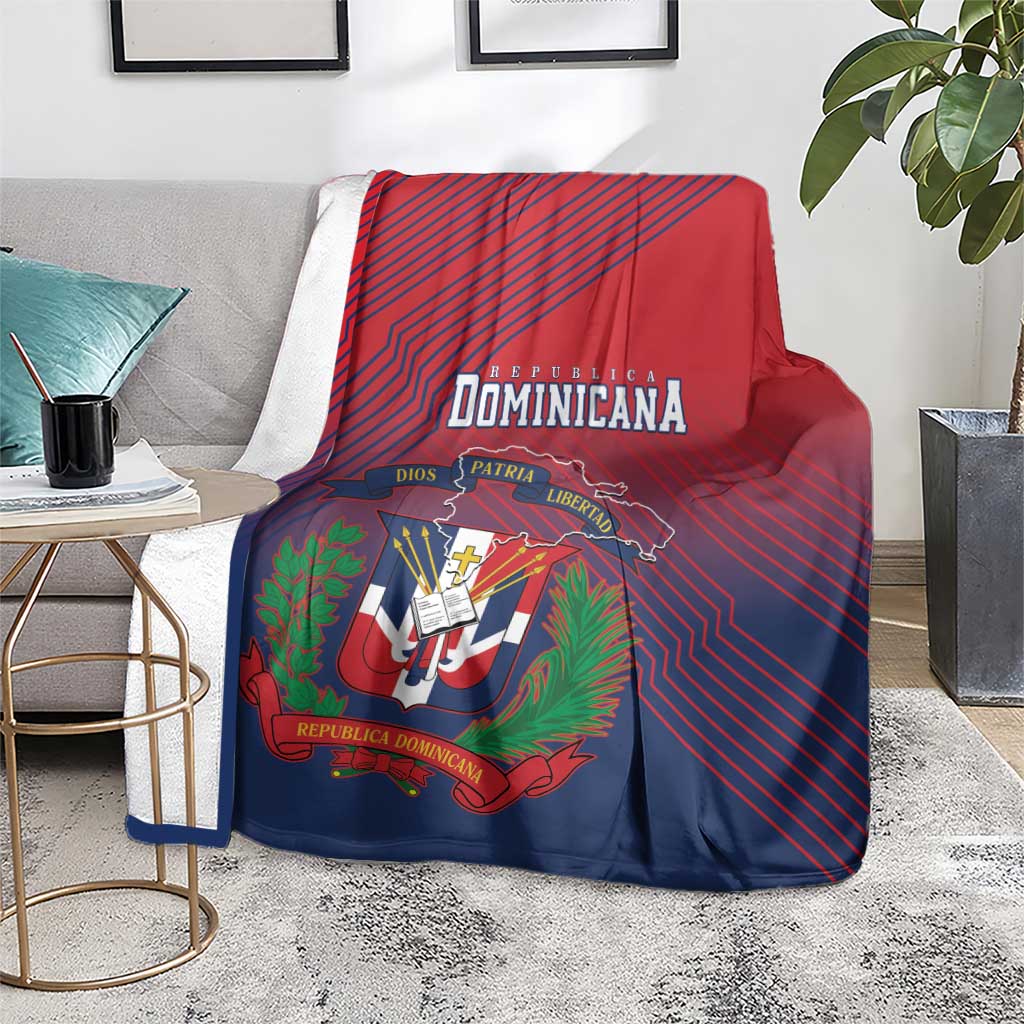 Dominican Republic 2026 Baseball Blanket Coat Of Arms Gradient Style - Wonder Print Shop