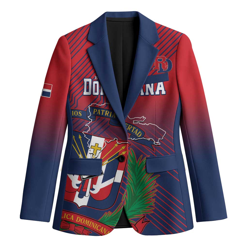 Dominican Republic 2026 Baseball Custom Blazer Coat Of Arms Gradient Style - Wonder Print Shop