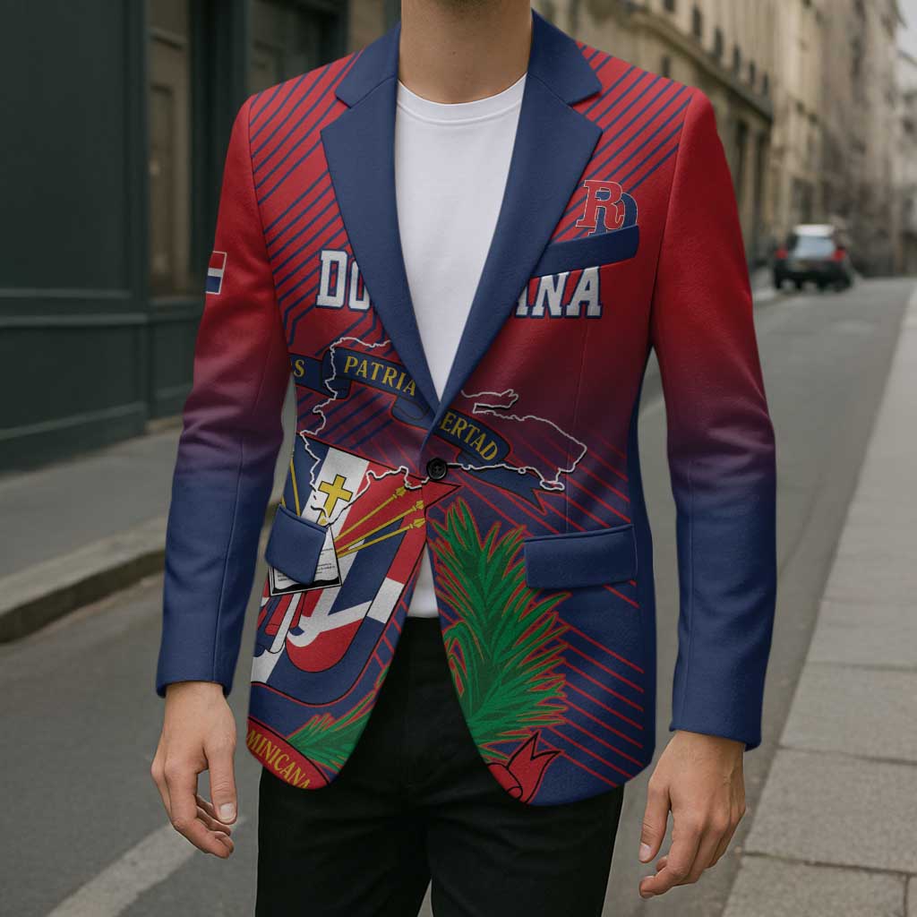 Dominican Republic 2026 Baseball Custom Blazer Coat Of Arms Gradient Style - Wonder Print Shop