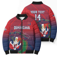 Dominican Republic 2026 Baseball Custom Bomber Puffer Jacket Coat Of Arms Gradient Style - Wonder Print Shop
