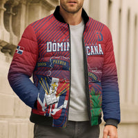 Dominican Republic 2026 Baseball Custom Bomber Puffer Jacket Coat Of Arms Gradient Style - Wonder Print Shop