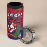 Dominican Republic 2026 Baseball Custom 4 in 1 Can Cooler Tumbler Coat Of Arms Gradient Style - Wonder Print Shop