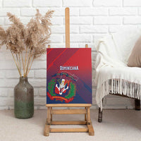 Dominican Republic 2026 Baseball Canvas Wall Art Coat Of Arms Gradient Style - Wonder Print Shop