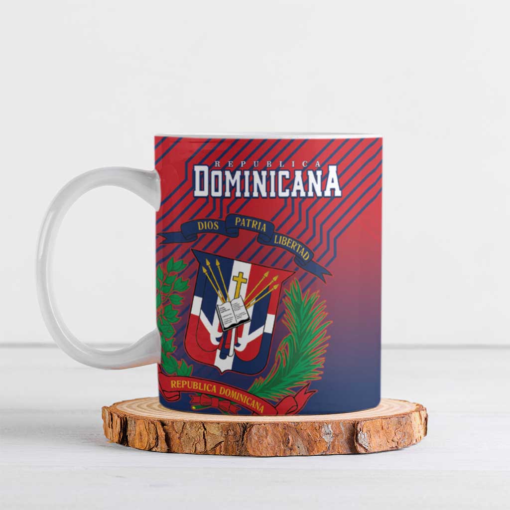 Dominican Republic 2026 Baseball Custom Ceramic Mug Coat Of Arms Gradient Style - Wonder Print Shop