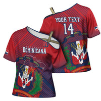Dominican Republic 2026 Baseball Custom Cross Shoulder Shirt Coat Of Arms Gradient Style - Wonder Print Shop