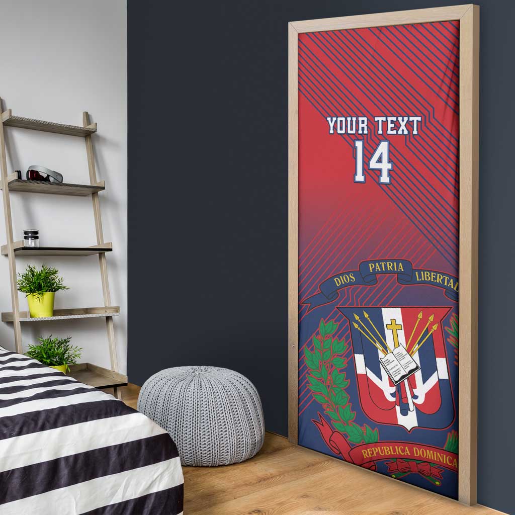 Dominican Republic 2026 Baseball Custom Door Cover Coat Of Arms Gradient Style - Wonder Print Shop