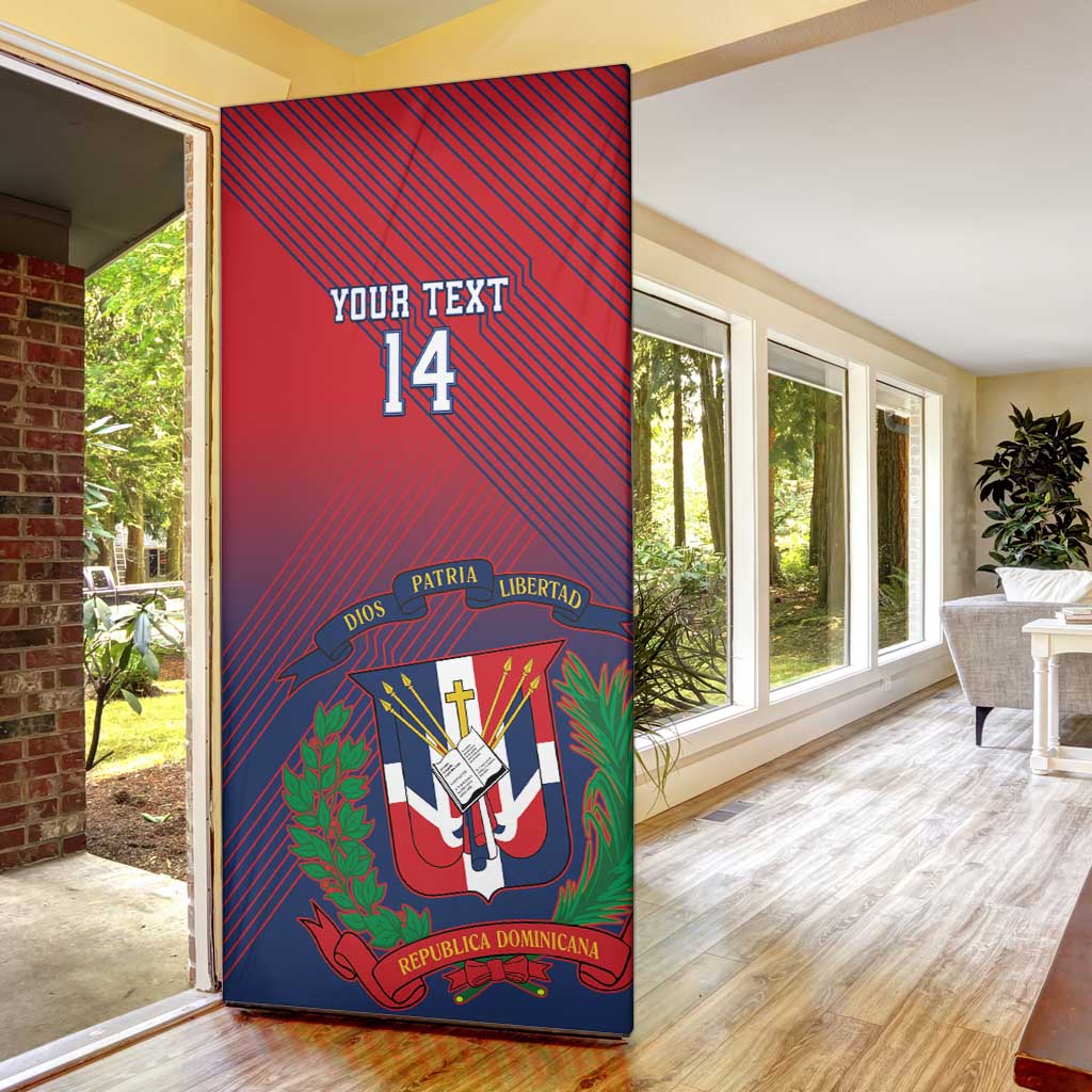 Dominican Republic 2026 Baseball Custom Door Cover Coat Of Arms Gradient Style - Wonder Print Shop