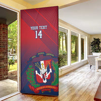 Dominican Republic 2026 Baseball Custom Door Cover Coat Of Arms Gradient Style - Wonder Print Shop