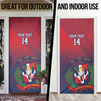Dominican Republic 2026 Baseball Custom Door Cover Coat Of Arms Gradient Style - Wonder Print Shop