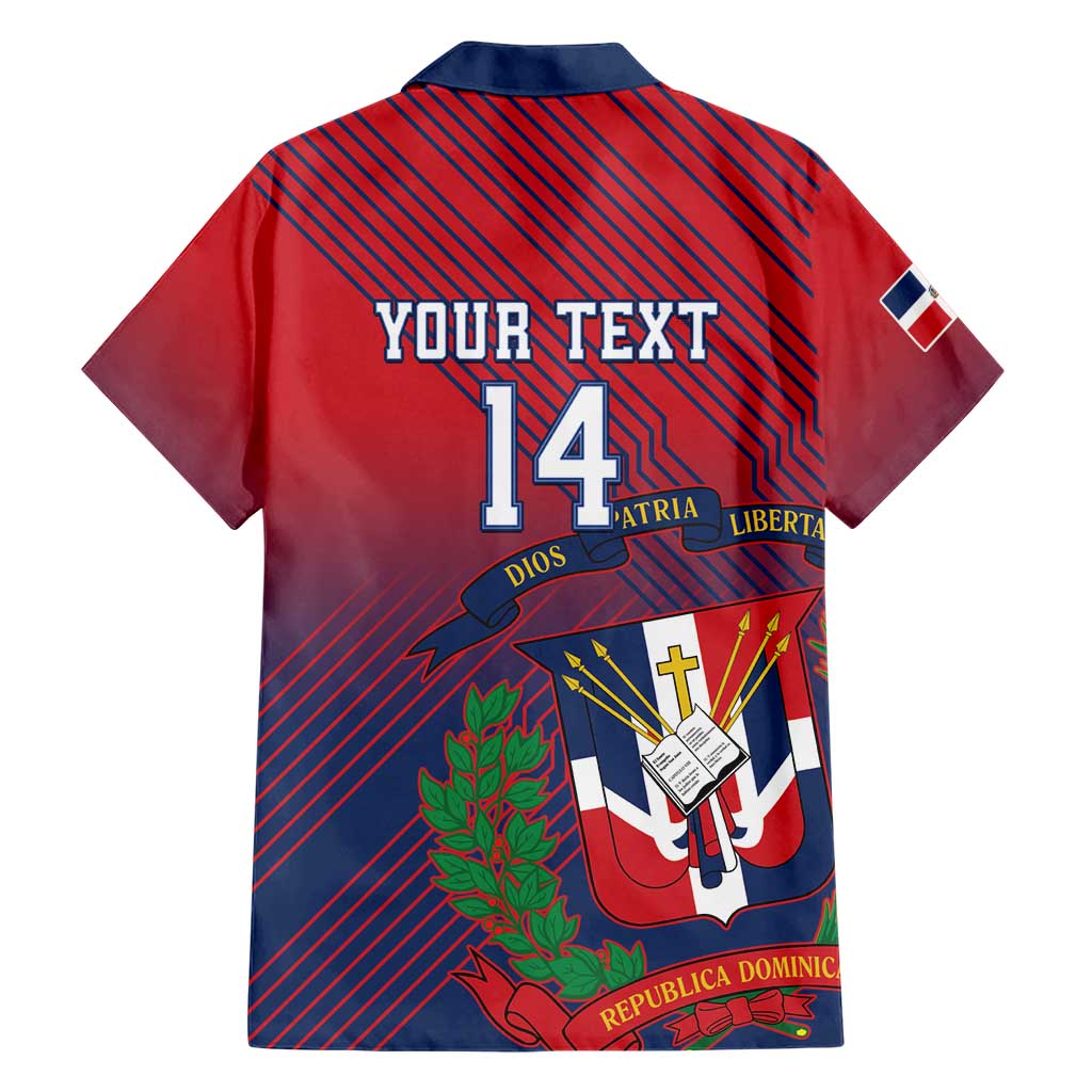 Dominican Republic 2026 Baseball Custom Family Matching Mermaid Dress and Hawaiian Shirt Coat Of Arms Gradient Style - Wonder Print Shop