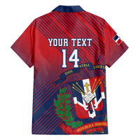 Dominican Republic 2026 Baseball Custom Family Matching Mermaid Dress and Hawaiian Shirt Coat Of Arms Gradient Style - Wonder Print Shop