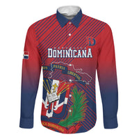 Dominican Republic 2026 Baseball Custom Family Matching Mermaid Dress and Hawaiian Shirt Coat Of Arms Gradient Style - Wonder Print Shop