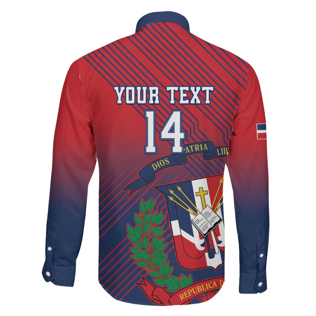 Dominican Republic 2026 Baseball Custom Family Matching Mermaid Dress and Hawaiian Shirt Coat Of Arms Gradient Style - Wonder Print Shop