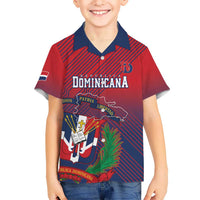 Dominican Republic 2026 Baseball Custom Family Matching Mermaid Dress and Hawaiian Shirt Coat Of Arms Gradient Style - Wonder Print Shop