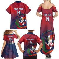 Dominican Republic 2026 Baseball Custom Family Matching Summer Maxi Dress and Hawaiian Shirt Coat Of Arms Gradient Style - Wonder Print Shop