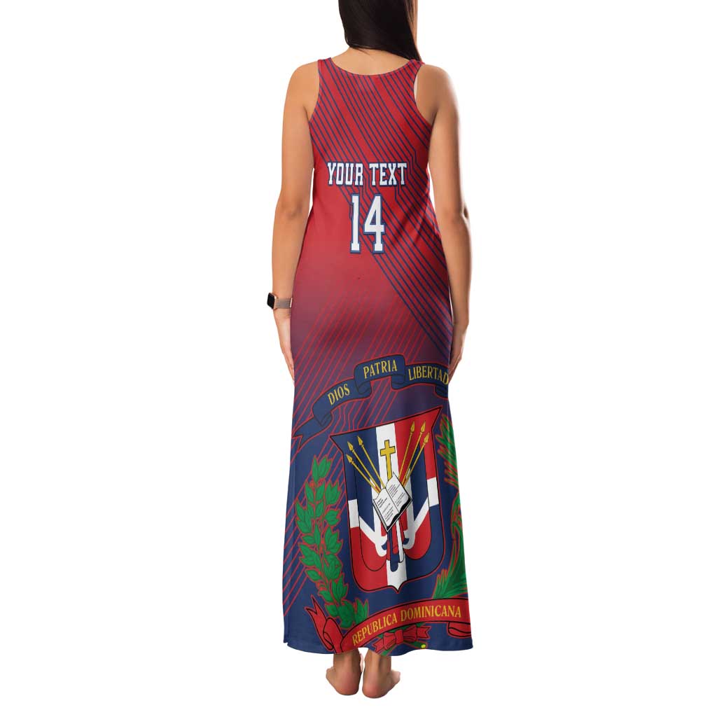 Dominican Republic 2026 Baseball Custom Family Matching Tank Maxi Dress and Hawaiian Shirt Coat Of Arms Gradient Style - Wonder Print Shop