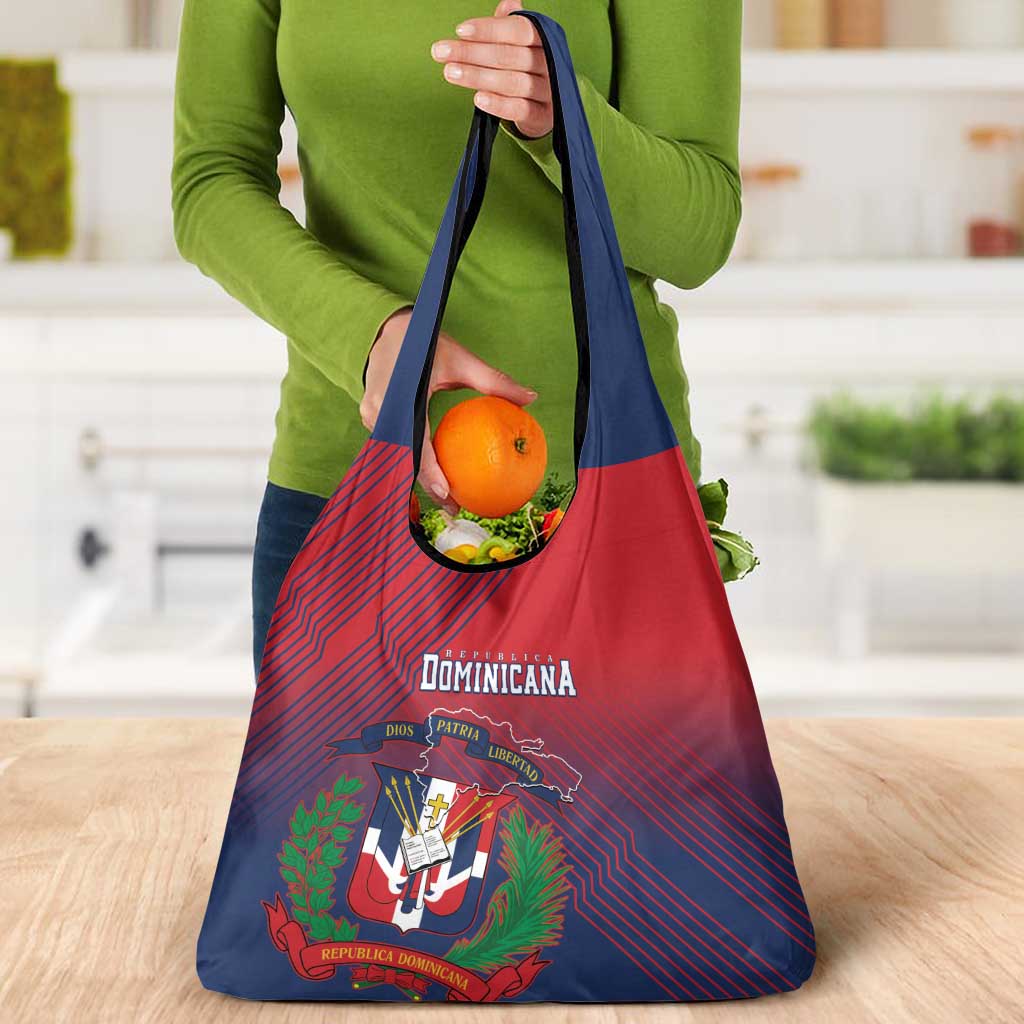 Dominican Republic 2026 Baseball Grocery Bag Coat Of Arms Gradient Style - Wonder Print Shop