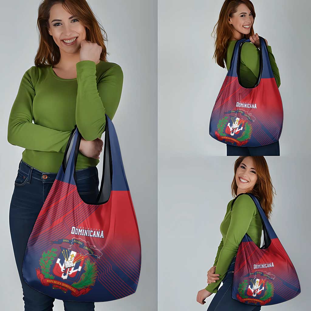 Dominican Republic 2026 Baseball Grocery Bag Coat Of Arms Gradient Style - Wonder Print Shop
