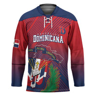 Dominican Republic 2026 Baseball Custom Hockey Jersey Coat Of Arms Gradient Style - Wonder Print Shop