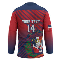 Dominican Republic 2026 Baseball Custom Hockey Jersey Coat Of Arms Gradient Style - Wonder Print Shop