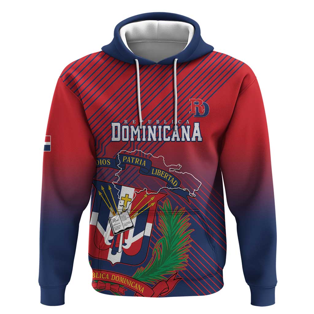 Dominican Republic 2026 Baseball Custom Hoodie Coat Of Arms Gradient Style - Wonder Print Shop