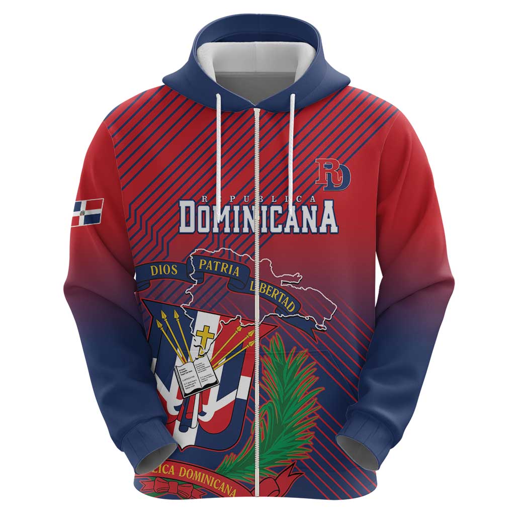 Dominican Republic 2026 Baseball Custom Hoodie Coat Of Arms Gradient Style - Wonder Print Shop