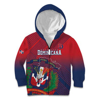 Dominican Republic 2026 Baseball Custom Kid Hoodie Coat Of Arms Gradient Style - Wonder Print Shop