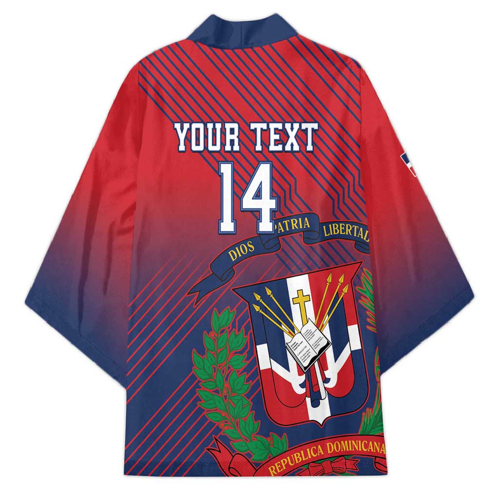Dominican Republic 2026 Baseball Custom Kimono Coat Of Arms Gradient Style - Wonder Print Shop