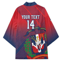 Dominican Republic 2026 Baseball Custom Kimono Coat Of Arms Gradient Style - Wonder Print Shop