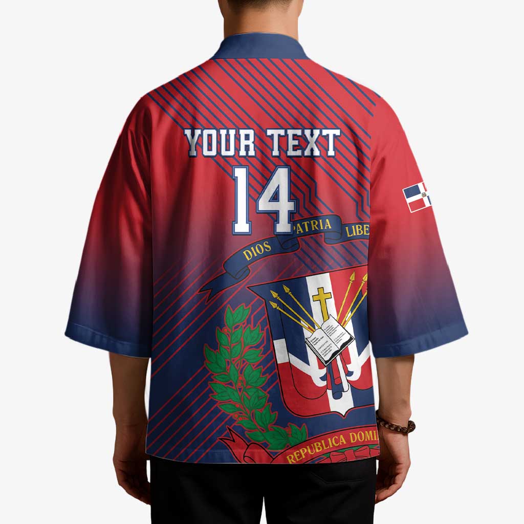Dominican Republic 2026 Baseball Custom Kimono Coat Of Arms Gradient Style - Wonder Print Shop