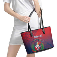 Dominican Republic 2026 Baseball Leather Tote Bag Coat Of Arms Gradient Style - Wonder Print Shop