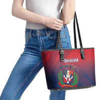 Dominican Republic 2026 Baseball Leather Tote Bag Coat Of Arms Gradient Style - Wonder Print Shop