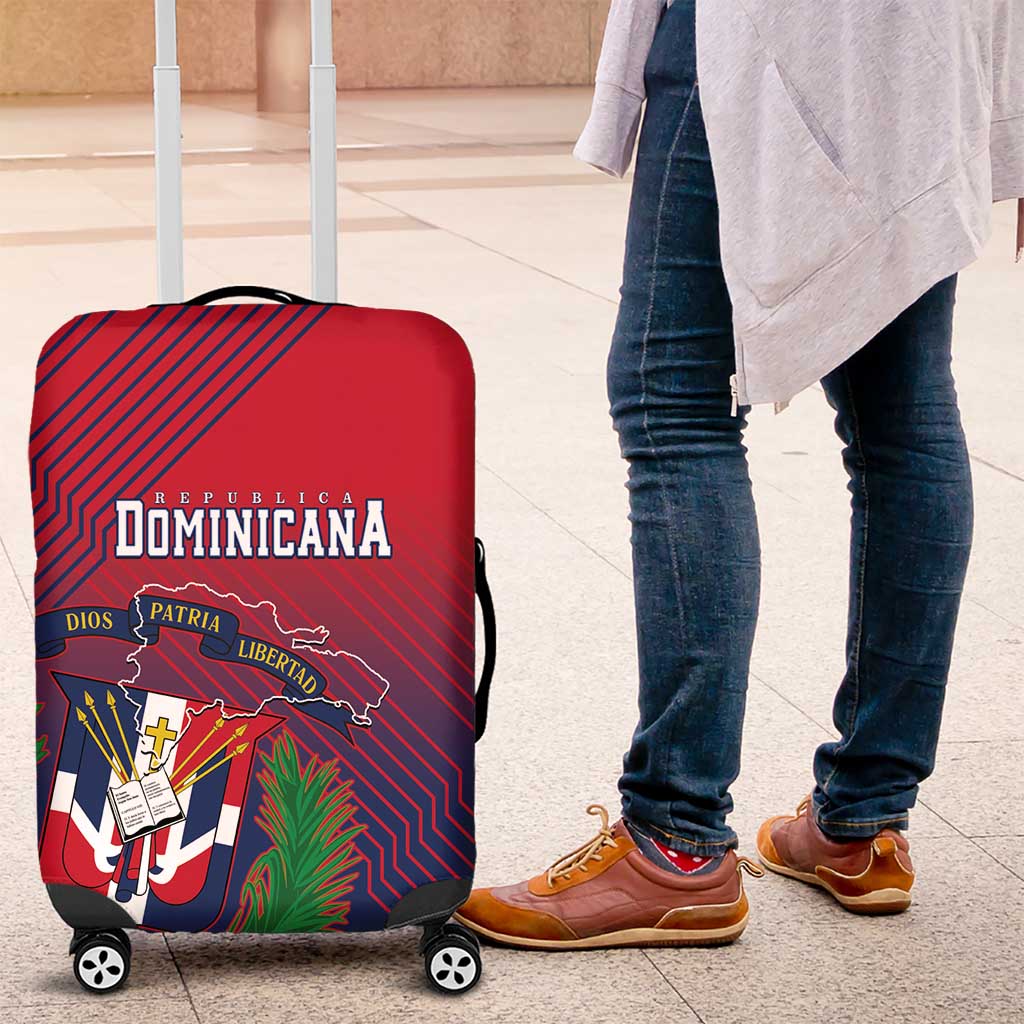Dominican Republic 2026 Baseball Luggage Cover Coat Of Arms Gradient Style - Wonder Print Shop
