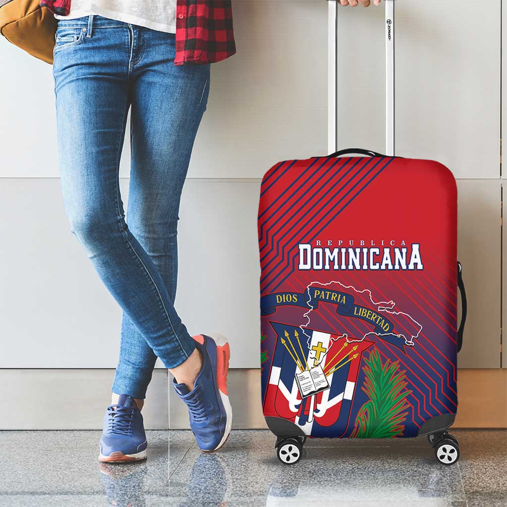 Dominican Republic 2026 Baseball Luggage Cover Coat Of Arms Gradient Style - Wonder Print Shop