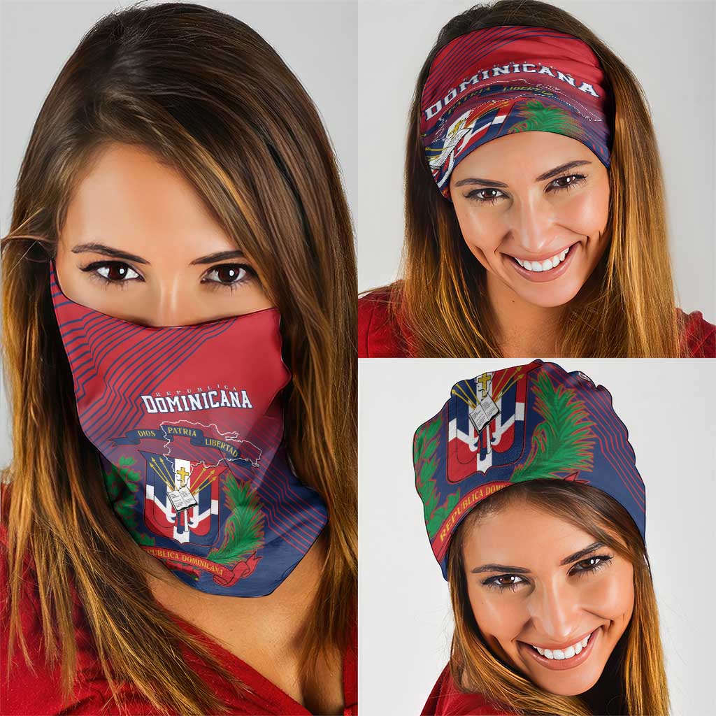 Dominican Republic 2026 Baseball Neck Gaiter Coat Of Arms Gradient Style - Wonder Print Shop